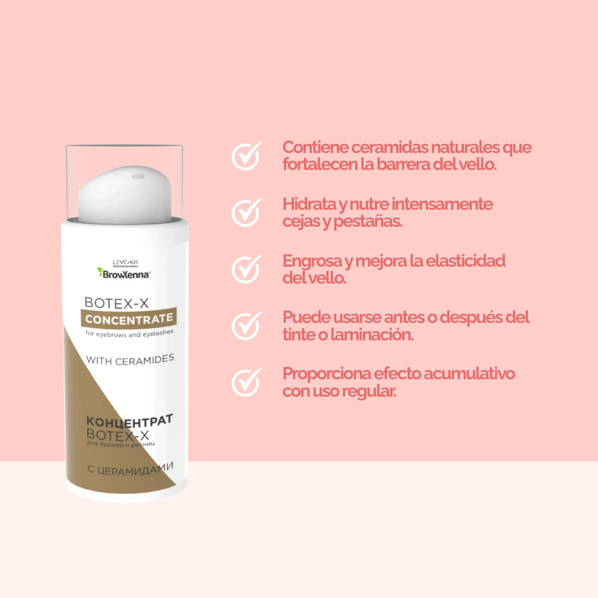 BOTEX‑X BrowXenna® 10 ml, concentrado reparador profesional para cejas y pestañas con ceramidas, ácido hialurónico y aloe vera, fortalecimiento y restauración capilar de alta gama.