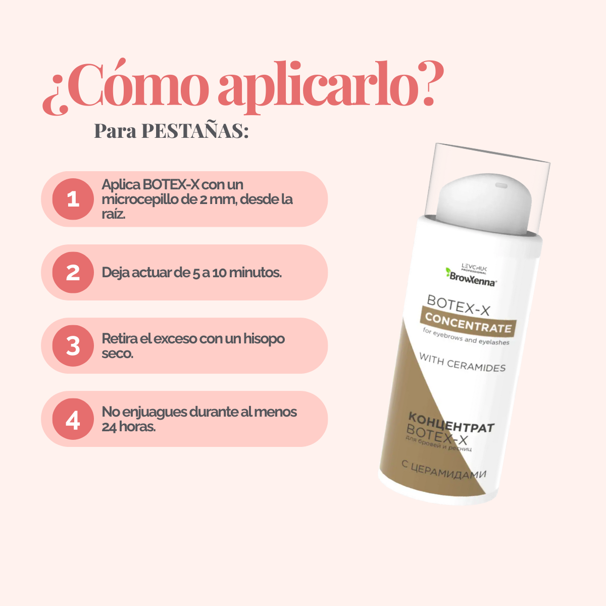 BOTEX‑X BrowXenna® 10 ml, concentrado reparador profesional para cejas y pestañas con ceramidas, ácido hialurónico y aloe vera, fortalecimiento y restauración capilar de alta gama.