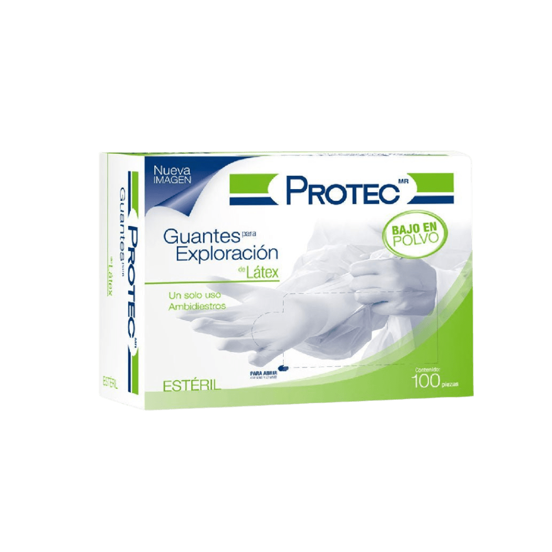Guante De Latex Ambidiestro No Esteril Mediano 100pz Protec - BrowXennamx