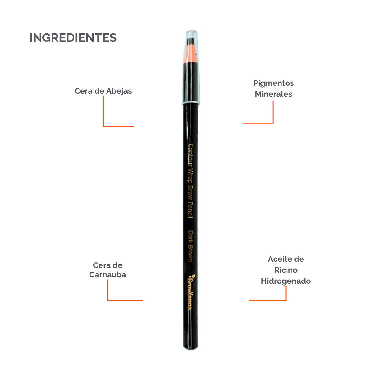 Lápiz Profesional para Cejas Contour Wrap BrowXenna® - BrowXennamx