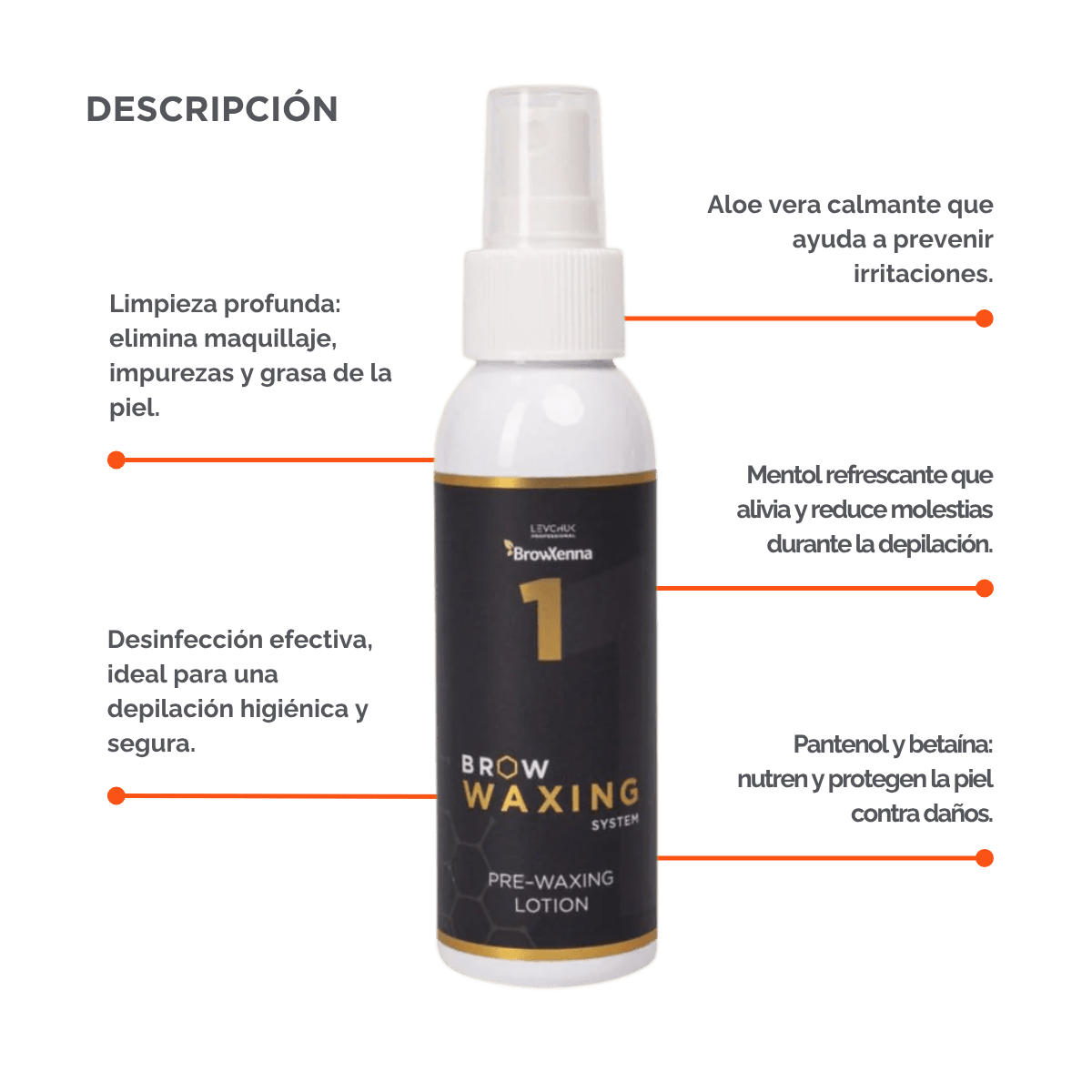 Loción preparadora para depilación de cejas - BrowXennamx