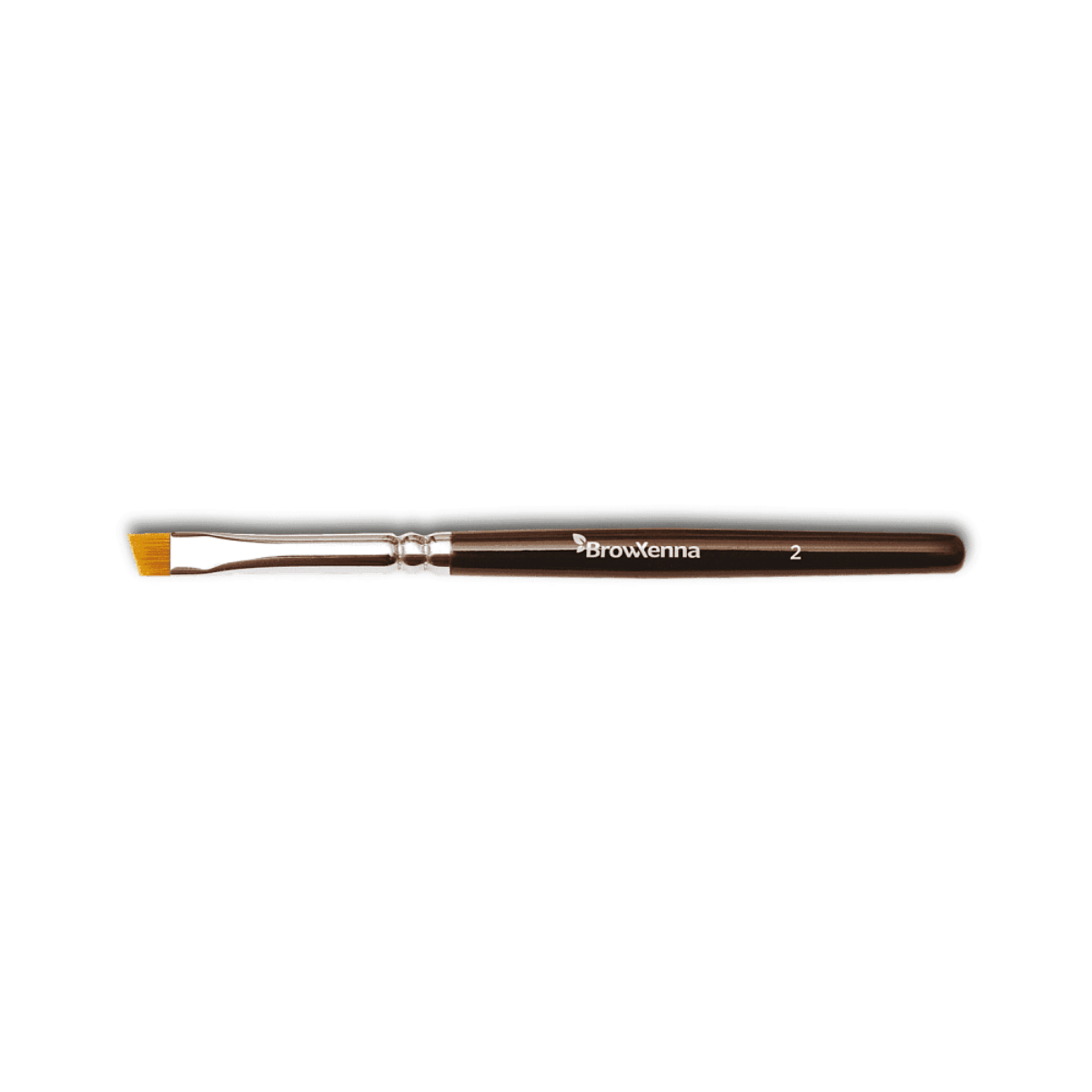Brush superfine #2, BrowXenna® cerdas ultra finas y mango ergonómico diseñados para aplicación precisa de henna y maquillaje en cejas para técnicos de belleza exigentes.