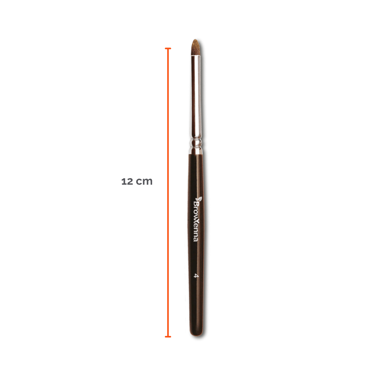 Brush superfine #4, BrowXenna® cerdas ultra finas y mango ergonómico diseñados para aplicación precisa de henna y maquillaje en cejas para técnicos de belleza exigentes.