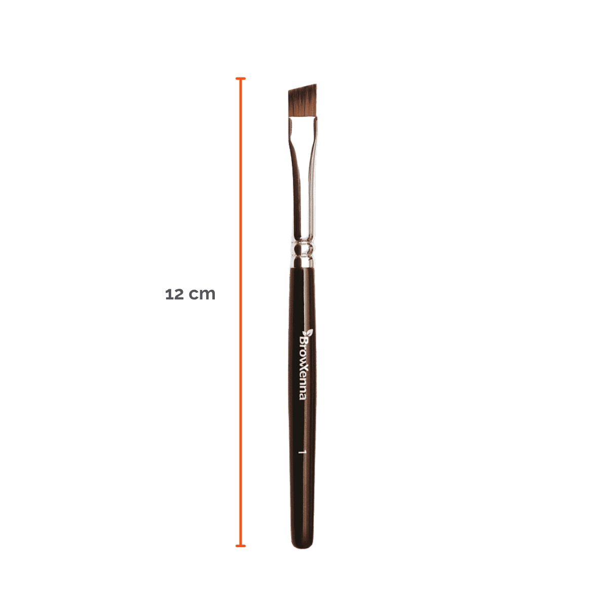 Brush superfine #1, BrowXenna® cerdas ultra finas y mango ergonómico diseñados para aplicación precisa de henna y maquillaje en cejas para técnicos de belleza exigentes.