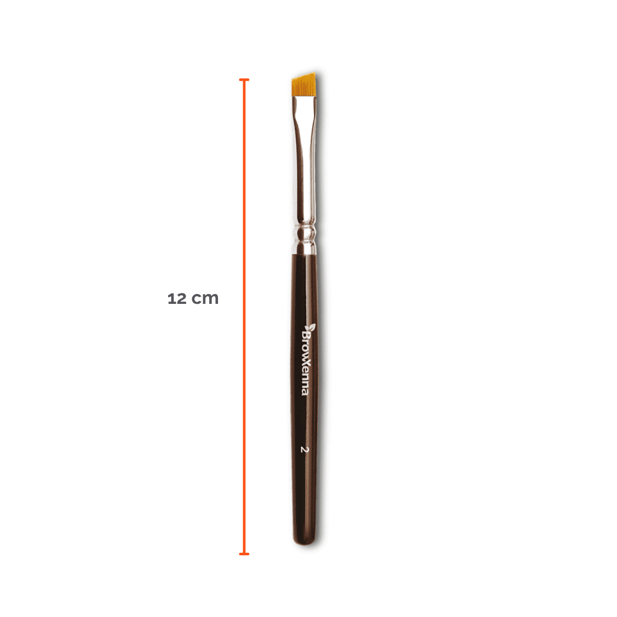 Brush superfine #2, BrowXenna® cerdas ultra finas y mango ergonómico diseñados para aplicación precisa de henna y maquillaje en cejas para técnicos de belleza exigentes.