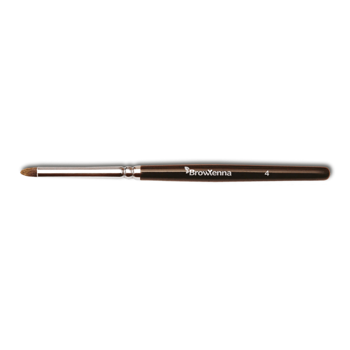 Brush superfine #4, BrowXenna® cerdas ultra finas y mango ergonómico diseñados para aplicación precisa de henna y maquillaje en cejas para técnicos de belleza exigentes.