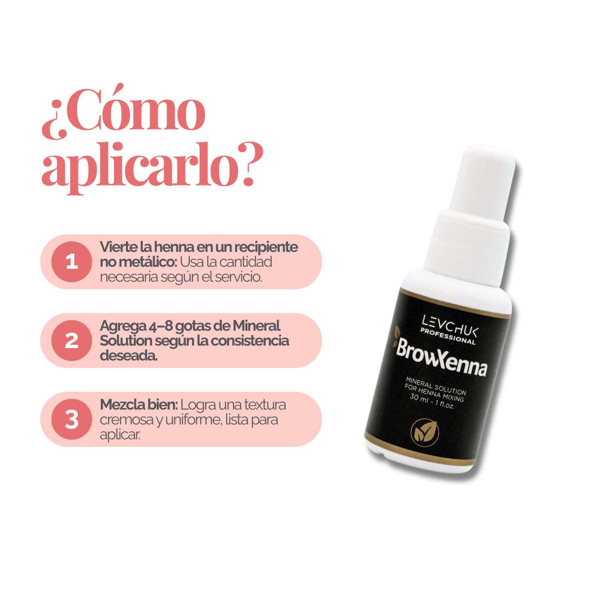 Solucion Mineral BrowXenna - BrowXennamx
activador profesional y puro, formulado para mezclar con henna de cejas, que potencia la pigmentación y duración sin impurezas.