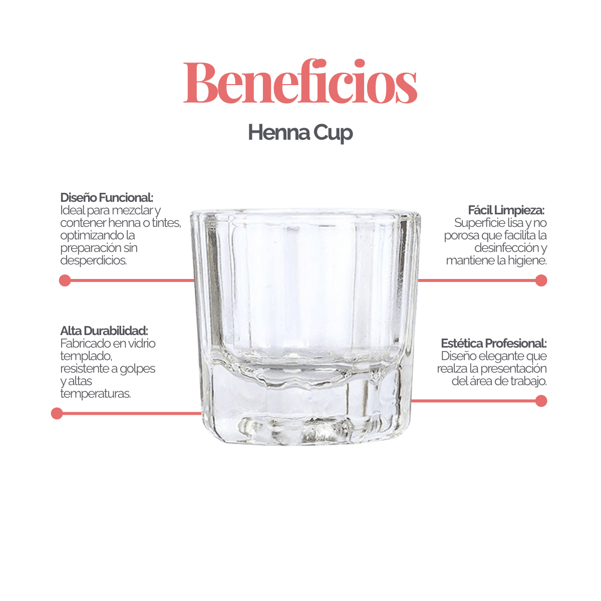 Vaso de Vidrio para Mezclar Henna/Tinte - BrowXennamx