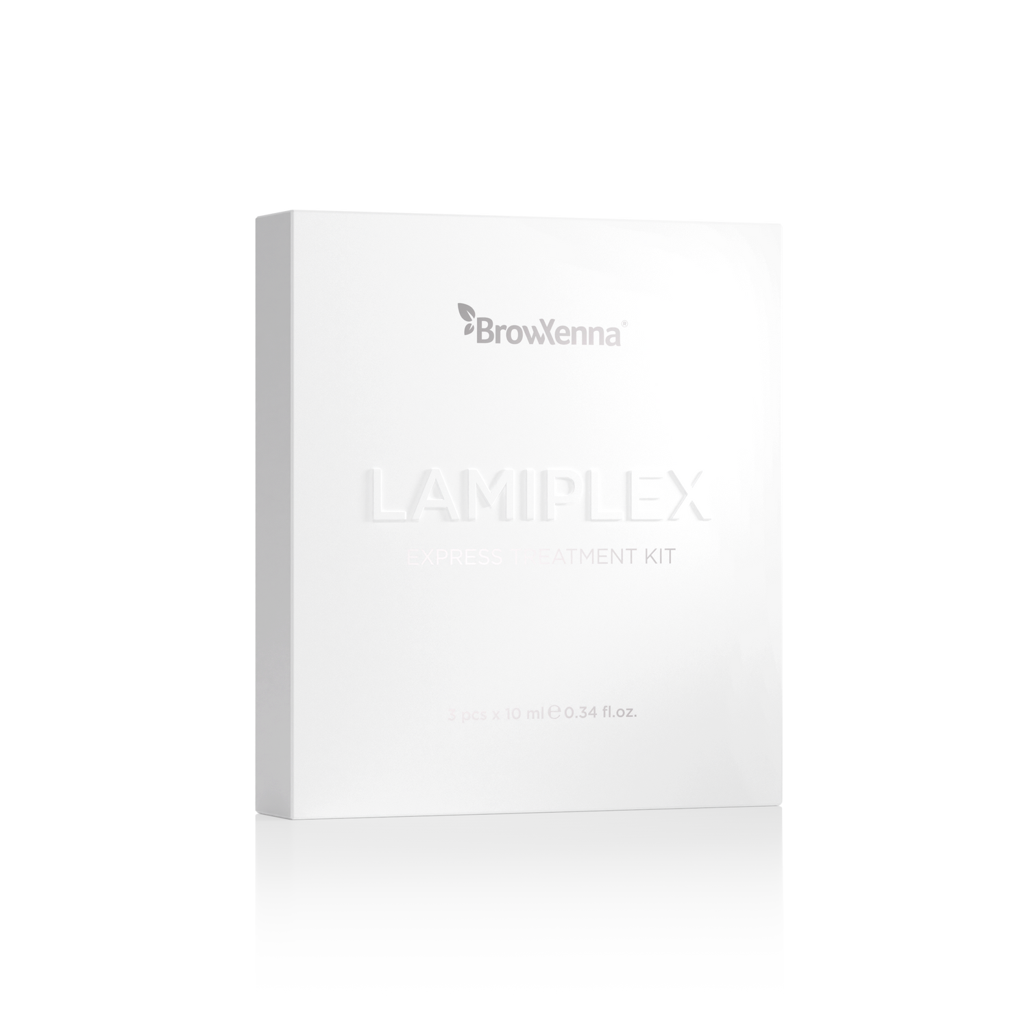 Botella de Lamiplex de BrowXenna, un kit profesional para la laminación y fortalecimiento de cejas y pestañas. Ideal para salones de belleza y esteticistas, proporcionando resultados duraderos y de alta calidad.