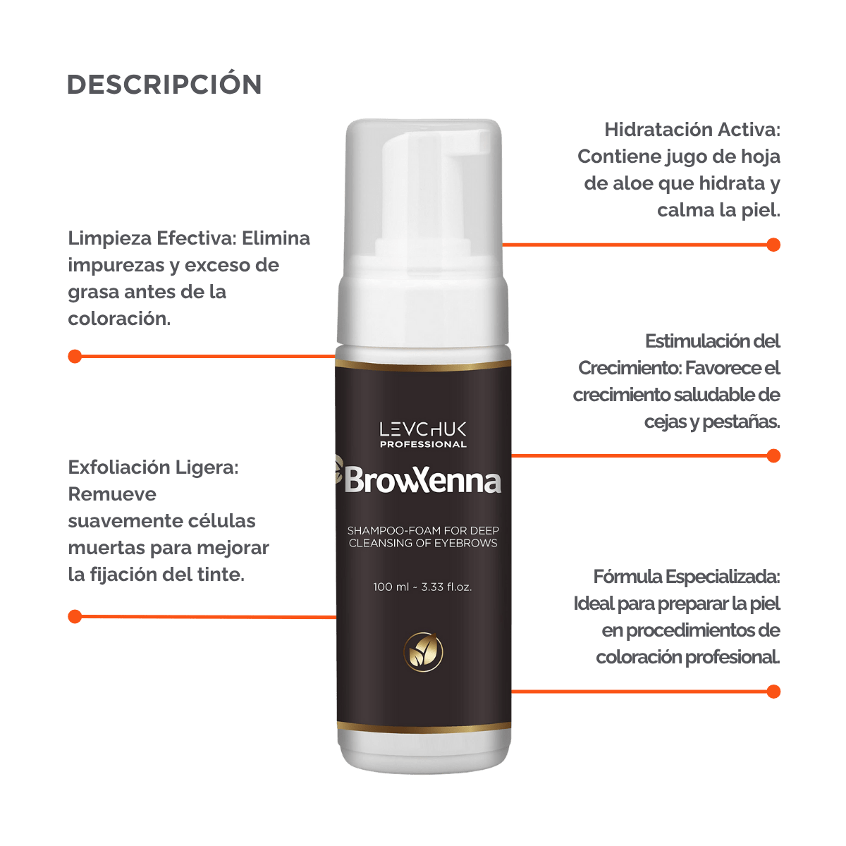 Espuma limpiadora profunda para cejas y pestañas - BrowXennamx