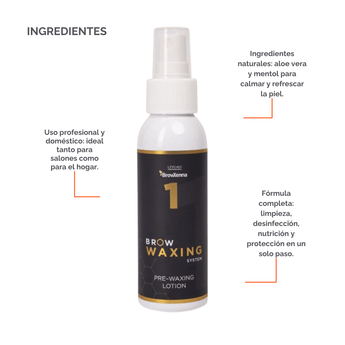 Loción preparadora para depilación de cejas - BrowXennamx