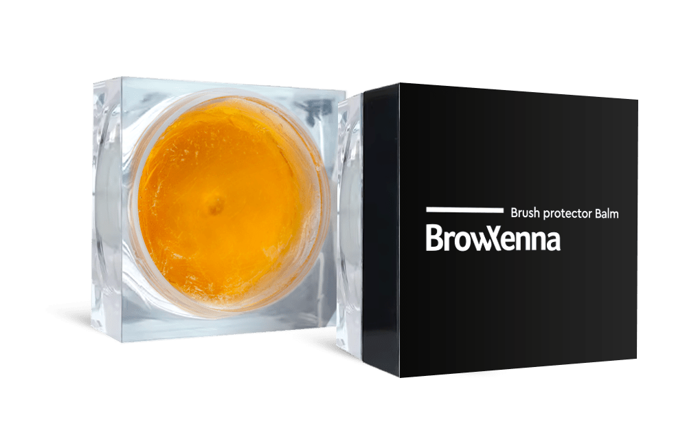 Bálsamo protector de brochas BrowXenna® para mantener la forma y prevenir el encrespamiento después del lavado